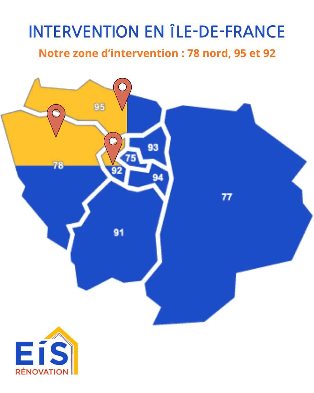 Zone d'intervention EIS Isolation – Île-de-France