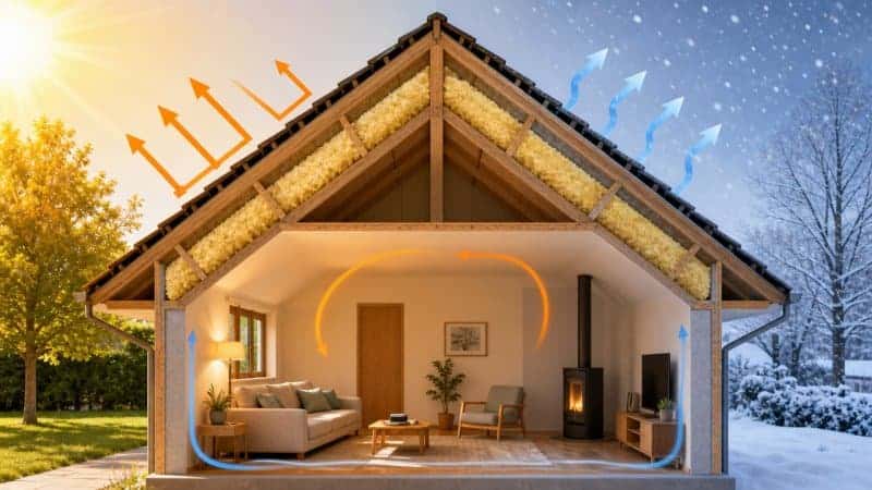 Une maison avec une bonne isolation thermique