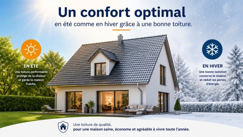 Un confort optimal en été comme en hiver grâce à une bonne toiture