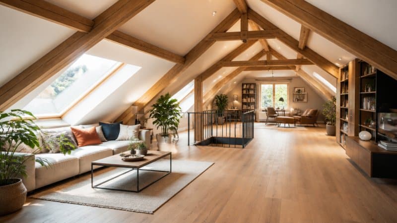 Un comble spacieux, bien éclairé et bien aménagé grâce à un couvreur qualifié