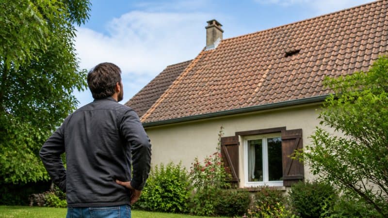 Un homme qui pense à faire entretenir sa toiture par un couvreur