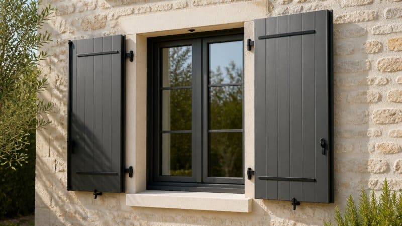 Des volets battants en aluminium