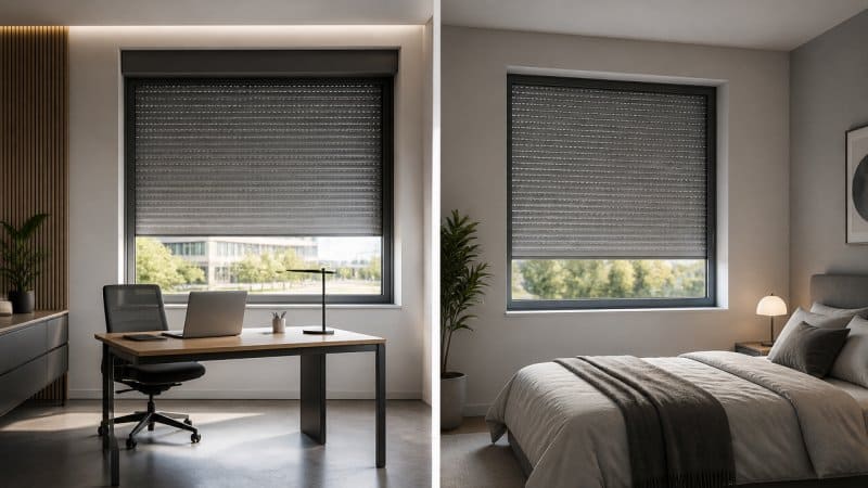 Des volets roulants silencieux pour les bureaux et les chambres