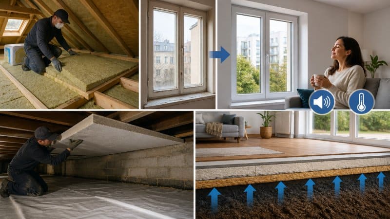 Les travaux d'isolation de l'enveloppe d'un logement