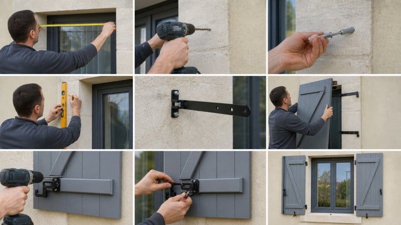 Une pose précise de volets battants
